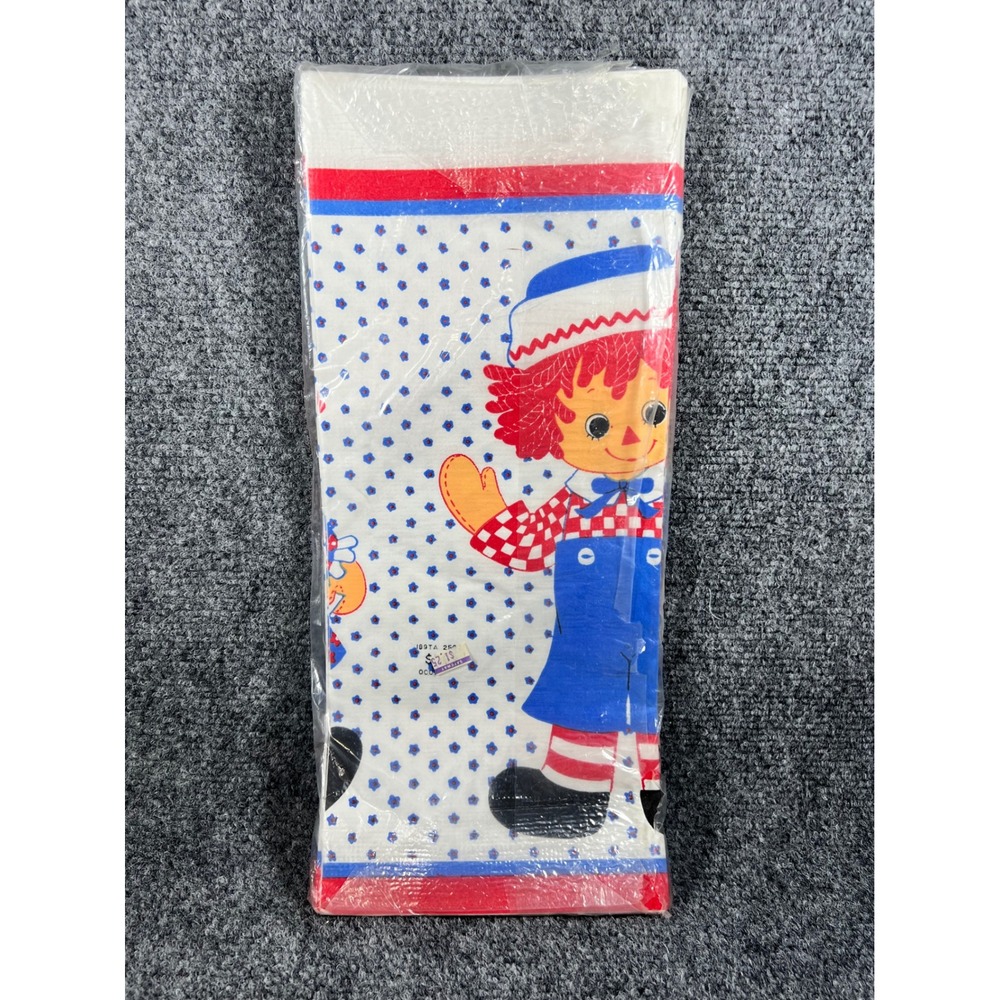 Vintage 1974 Raggedy Ann‎ and Andy Table Cover Ambassador Hallmark 60x102 NIP